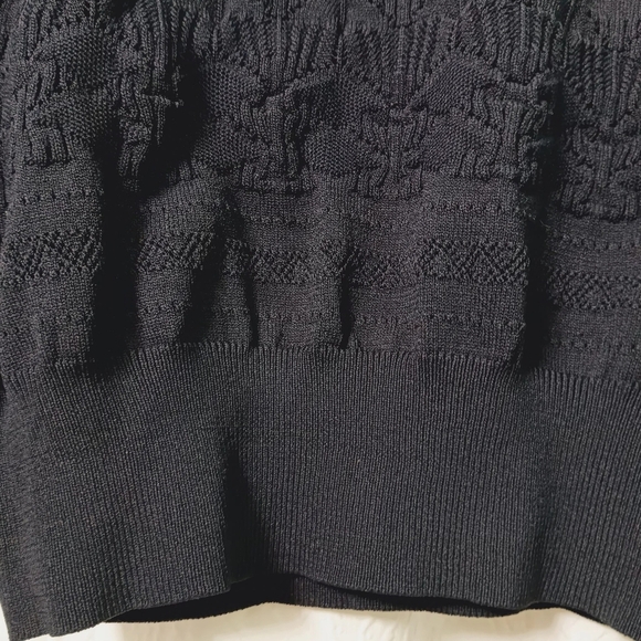 NWT Anthropologie Current Air Los Angeles Floral Sleeve Navy Blue Top Size L - Picture 9 of 13